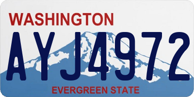 WA license plate AYJ4972