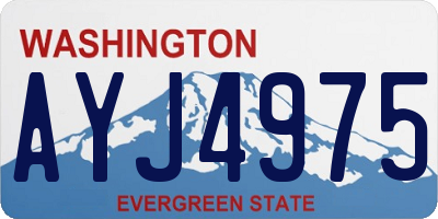 WA license plate AYJ4975