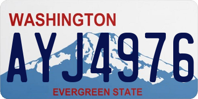 WA license plate AYJ4976