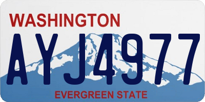 WA license plate AYJ4977