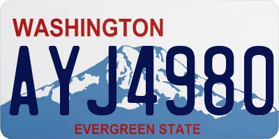 WA license plate AYJ4980