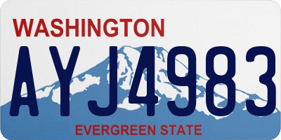WA license plate AYJ4983