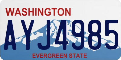 WA license plate AYJ4985