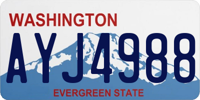 WA license plate AYJ4988