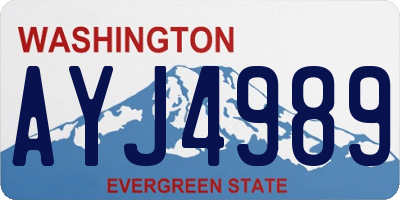 WA license plate AYJ4989