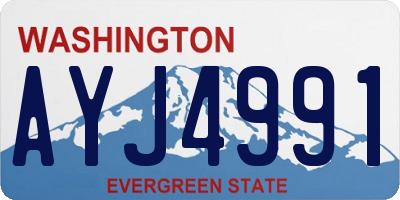 WA license plate AYJ4991