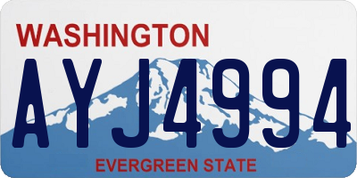 WA license plate AYJ4994