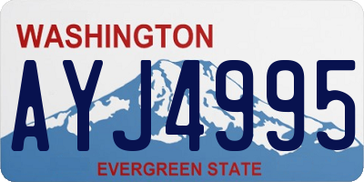 WA license plate AYJ4995