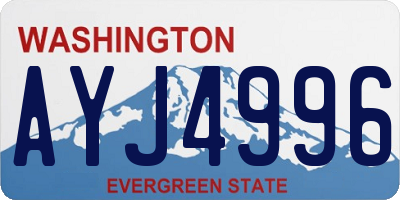 WA license plate AYJ4996
