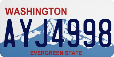 WA license plate AYJ4998