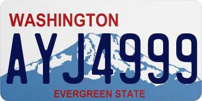 WA license plate AYJ4999