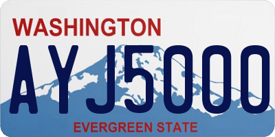 WA license plate AYJ5000