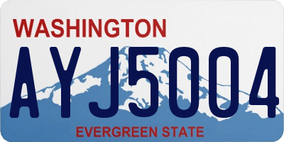 WA license plate AYJ5004