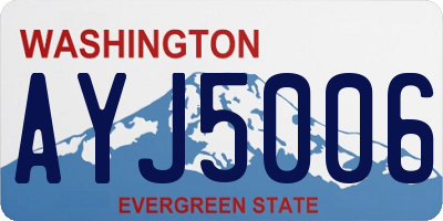 WA license plate AYJ5006