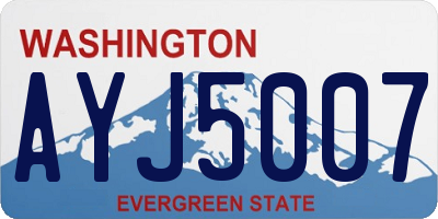 WA license plate AYJ5007