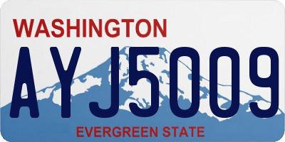 WA license plate AYJ5009