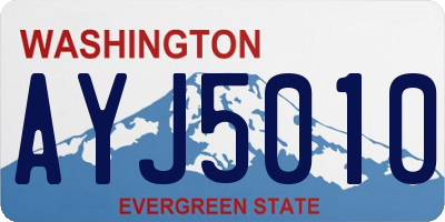 WA license plate AYJ5010