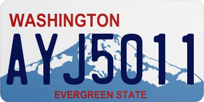 WA license plate AYJ5011