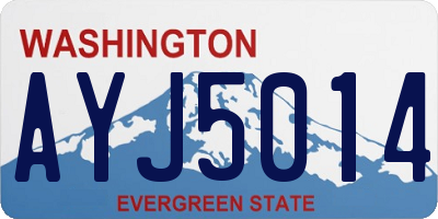 WA license plate AYJ5014