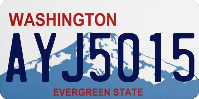 WA license plate AYJ5015