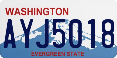 WA license plate AYJ5018