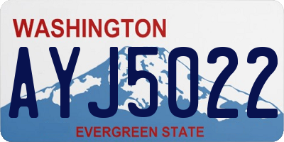 WA license plate AYJ5022