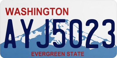 WA license plate AYJ5023