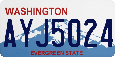 WA license plate AYJ5024
