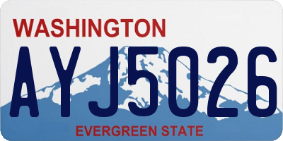 WA license plate AYJ5026