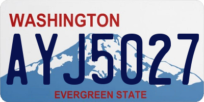 WA license plate AYJ5027