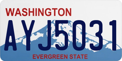 WA license plate AYJ5031