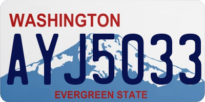 WA license plate AYJ5033