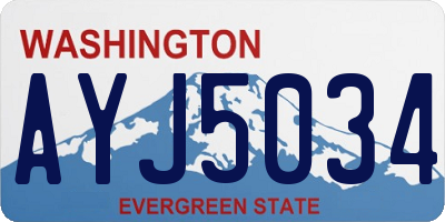 WA license plate AYJ5034