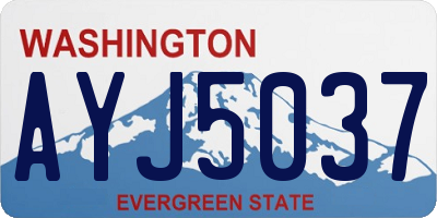 WA license plate AYJ5037