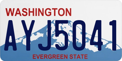 WA license plate AYJ5041