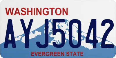 WA license plate AYJ5042