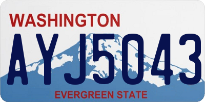 WA license plate AYJ5043