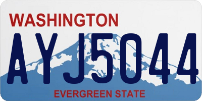 WA license plate AYJ5044