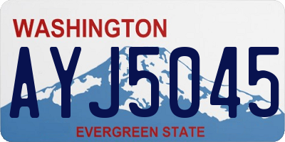 WA license plate AYJ5045