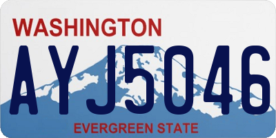 WA license plate AYJ5046