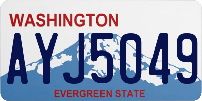 WA license plate AYJ5049