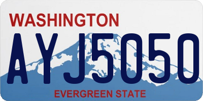 WA license plate AYJ5050