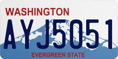WA license plate AYJ5051