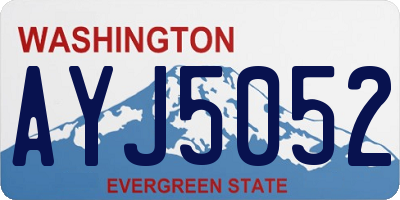 WA license plate AYJ5052
