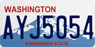 WA license plate AYJ5054
