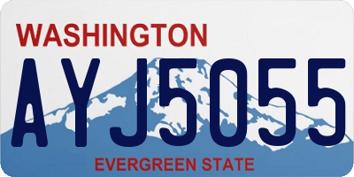 WA license plate AYJ5055