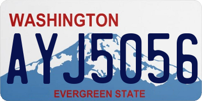 WA license plate AYJ5056