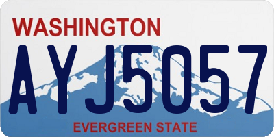 WA license plate AYJ5057
