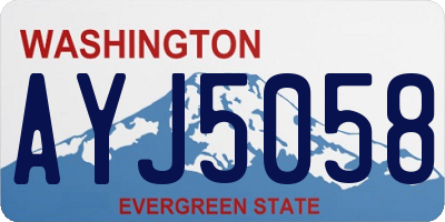 WA license plate AYJ5058