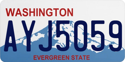WA license plate AYJ5059